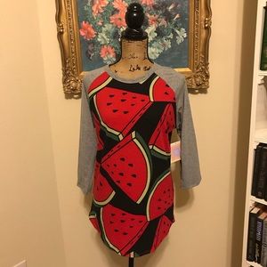 NEW Lularoe Watermelon Summer Baseball Tee!